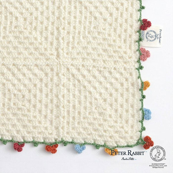 ブランケット<ピーターラビット(TM)&フラワー>(編み物 材料セット)