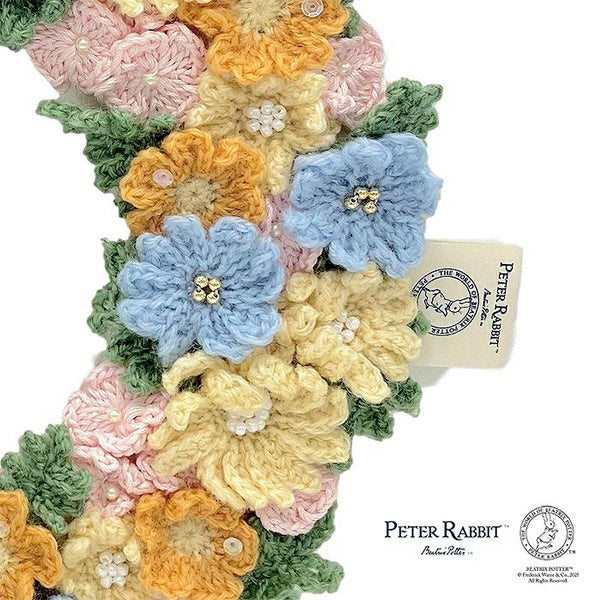リース<ピーターラビット(TM)&フラワー>(編み物 材料セット)
