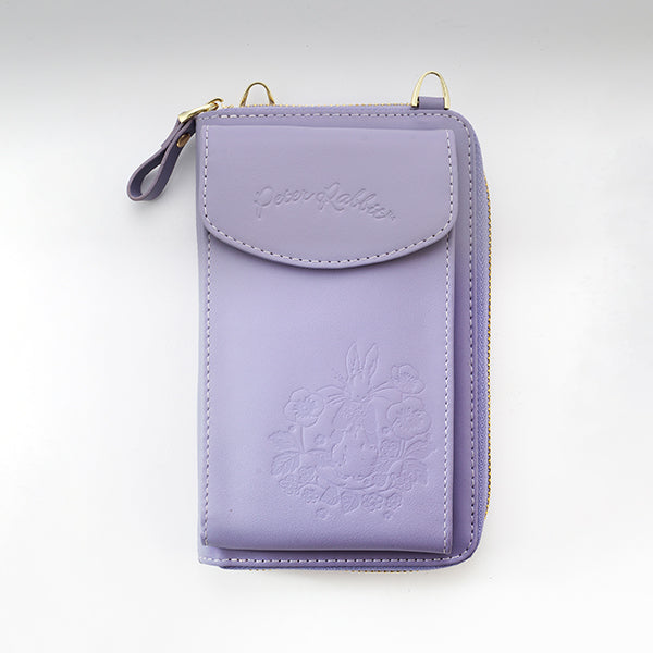 お財布機能付きスマホショルダー(ラベンダー)