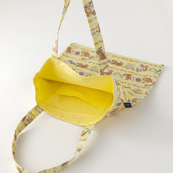 トートバッグ スリーキトゥンズ/ボーダー/イエロー