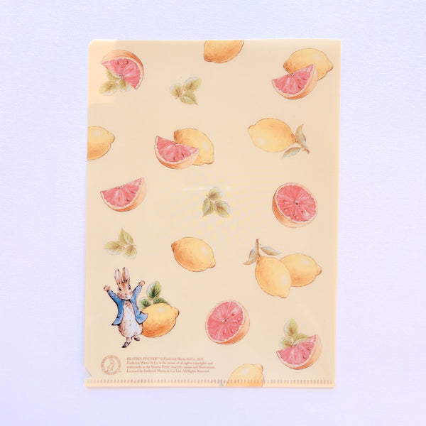 A5クリアファイル フルーツ(イエロー)