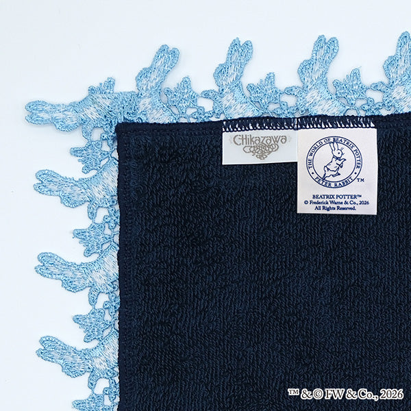 ピーターラビット(TM)近沢レースブルーハンカチ (ネイビー)