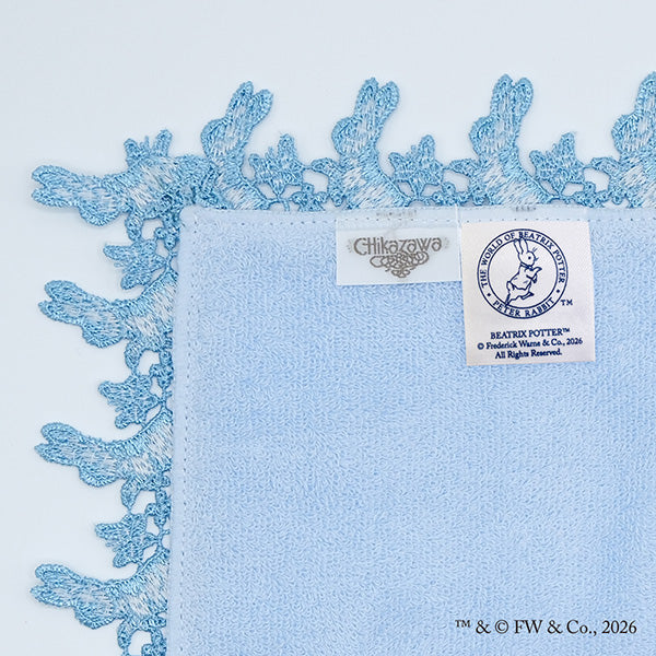 ピーターラビット(TM)近沢レースブルーハンカチ (ブルー)