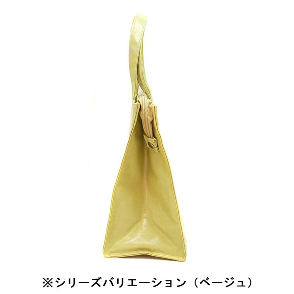 エナメルトートバッグ S (ブラック)
