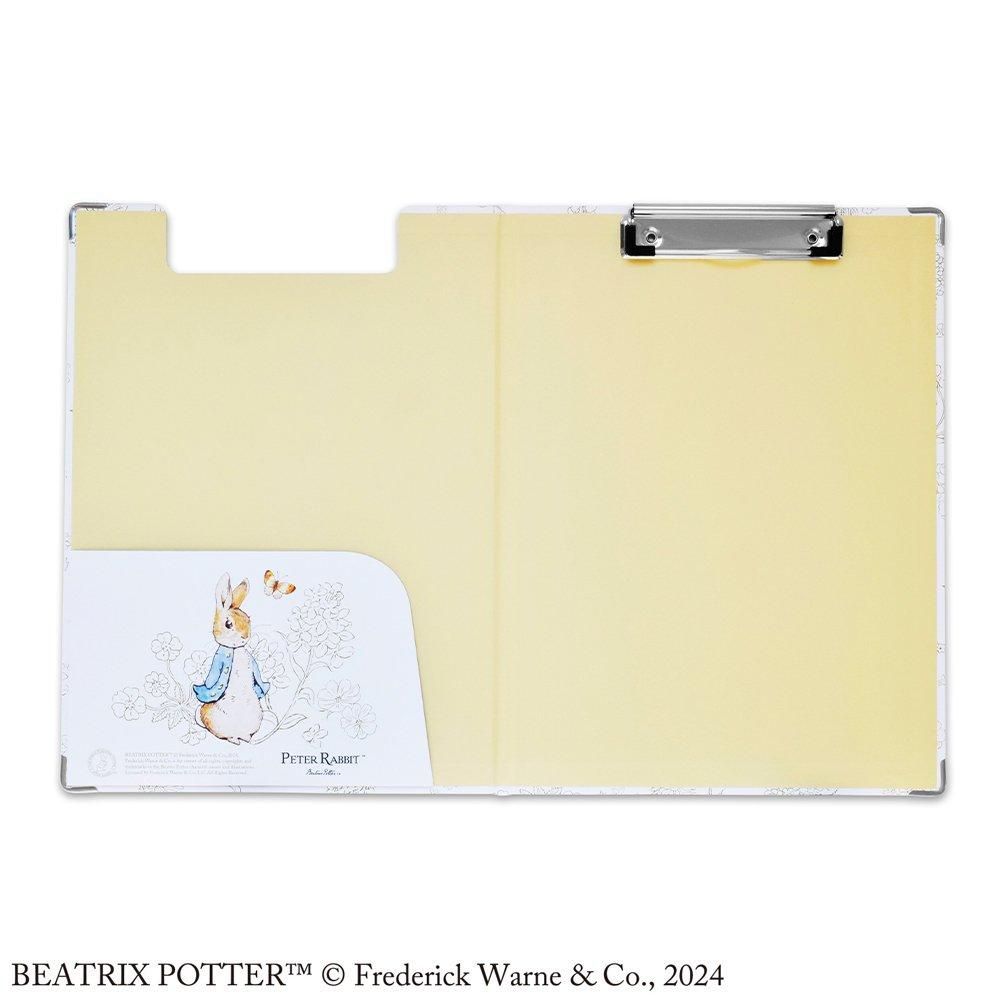 クリップボード (Simple Flower ホワイト/ベージュ)