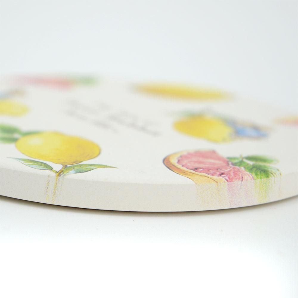 吸水コースター(フルーツ/イエロー)