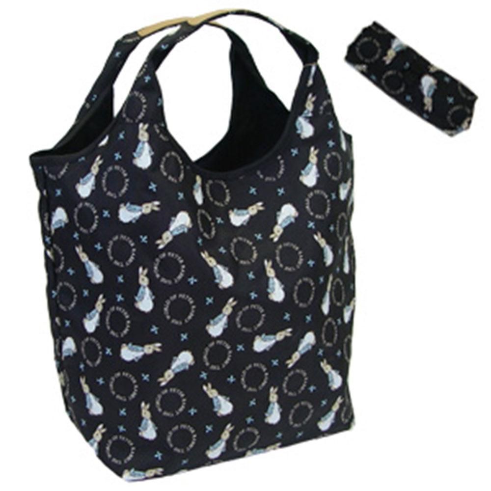 ショッピングコンパクトバッグ (ブラック)