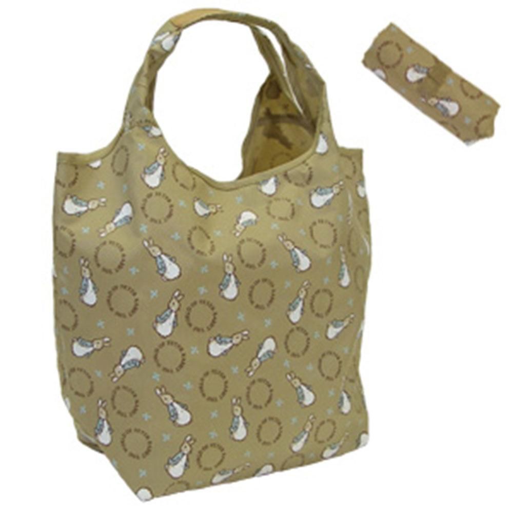 ショッピングコンパクトバッグ (ベージュ)