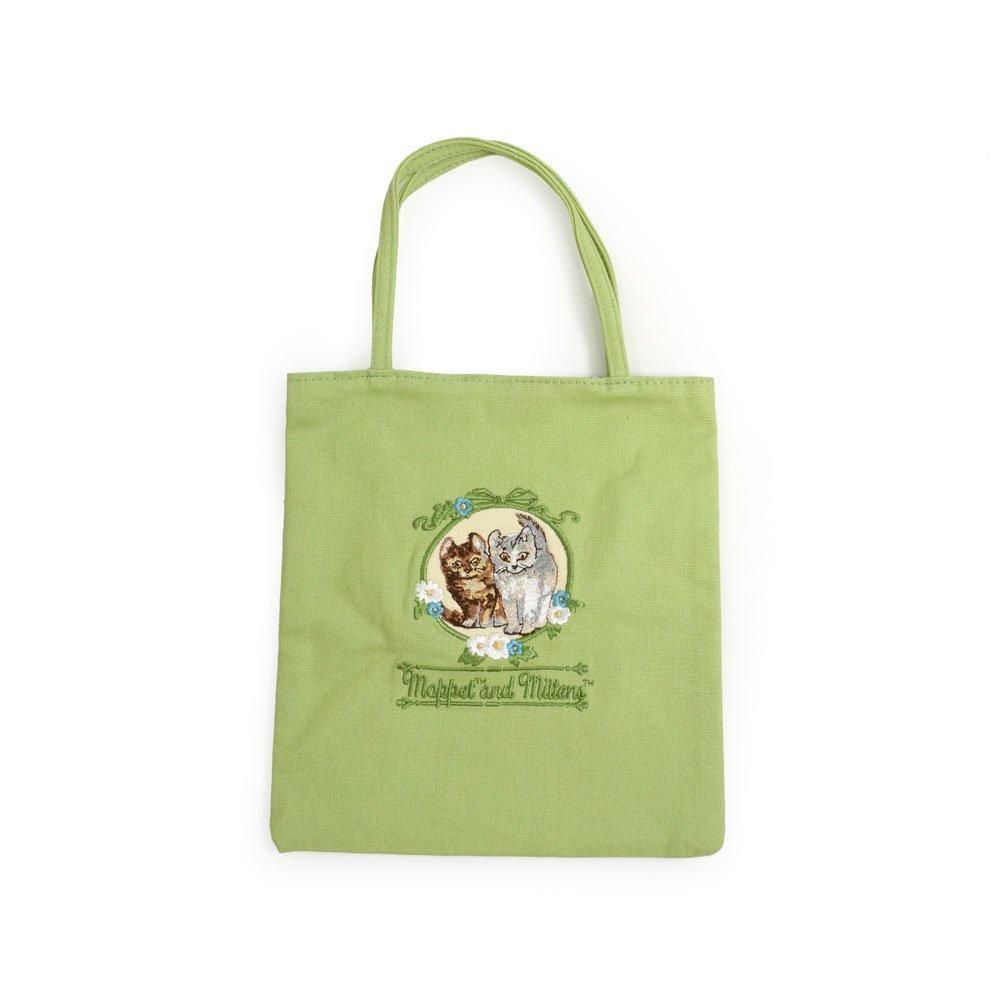 ミニトートバッグ (シンプルフラワー/グリーン)