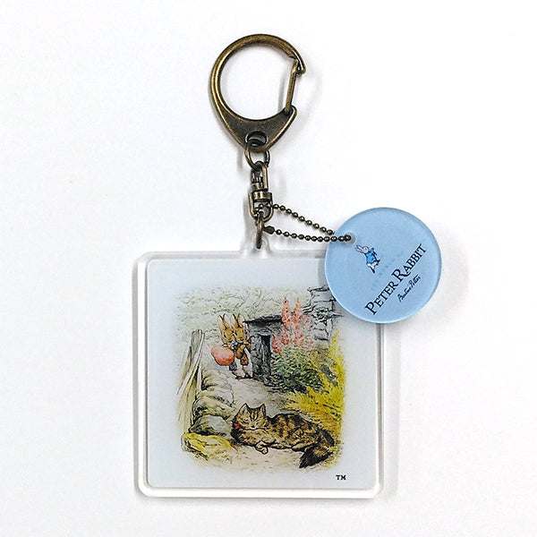 原画アクリルアート・キーホルダー (とうせんぼのネコ)