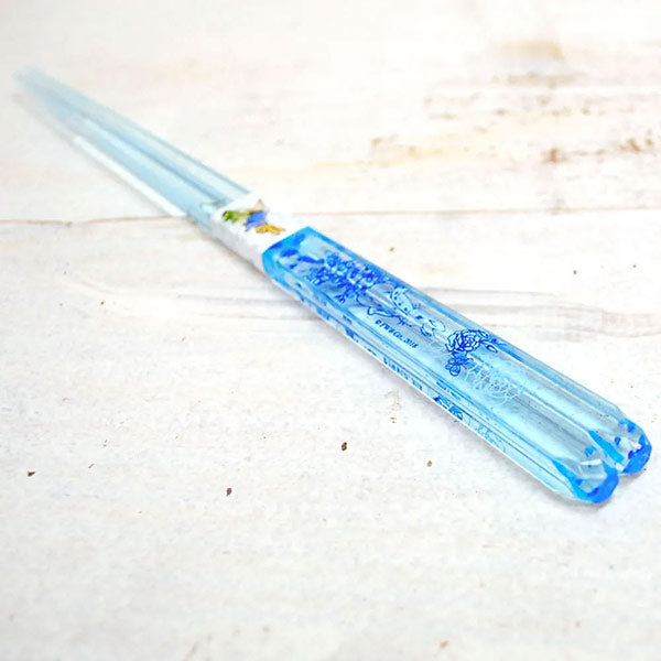 クリア箸（食洗 ジャポニズム 青）