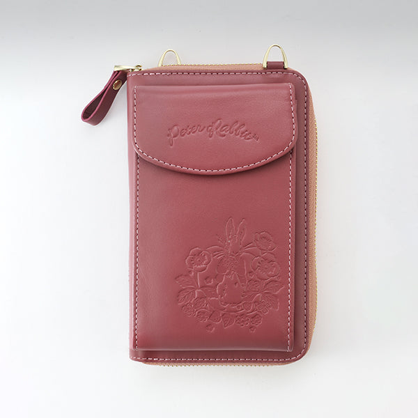 お財布機能付きスマホショルダー（ピンク）