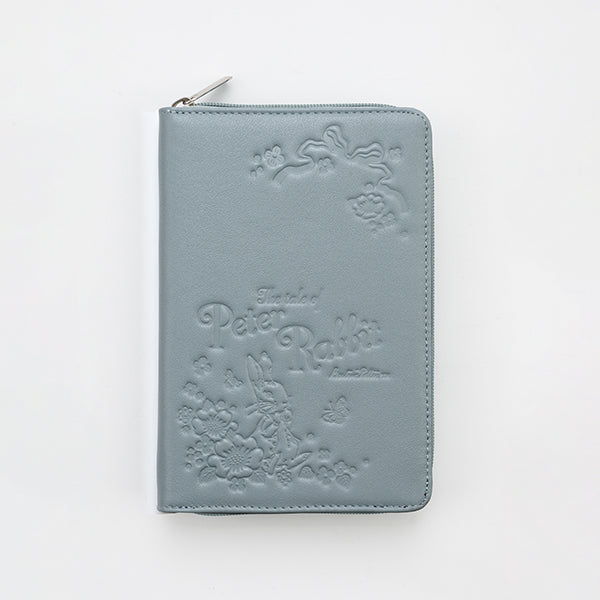 本革お薬手帳カバー（ブルーグレー）