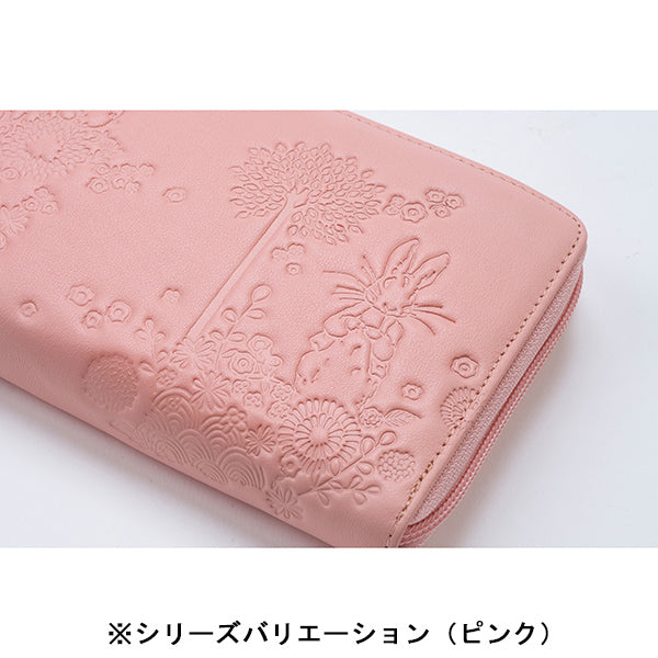 スマホが入る本牛革多機能財布（ラベンダー）