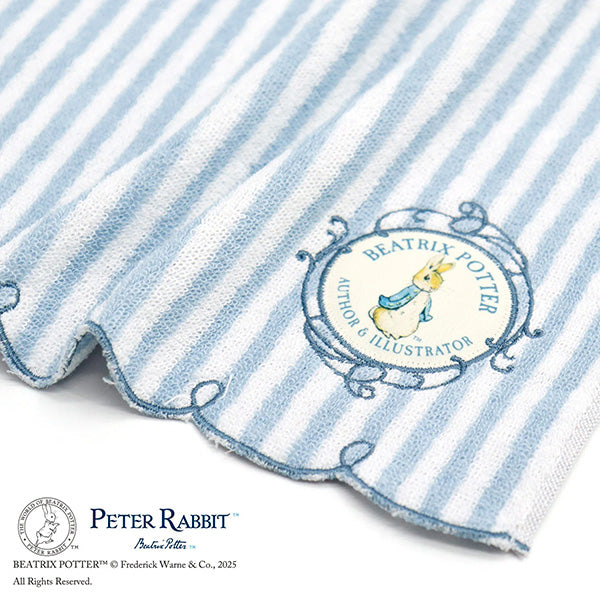 アンティーク タオルハンカチ ブルー