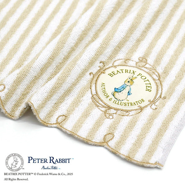 アンティーク タオルハンカチ ベージュ