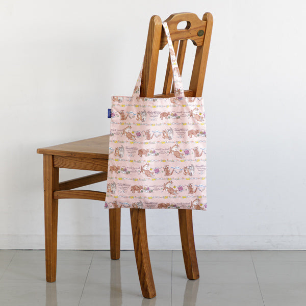 トートバッグ スリーキトゥンズ/ボーダー/ピンク