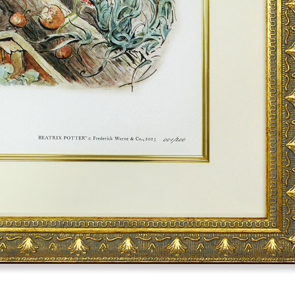 エディショナルナンバー付きアート　ピーターラビット(TM)　ピーターと玉ねぎ