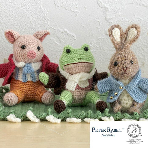 小さい編みぐるみ＜ピーターラビット(TM)となかまたち＞（編み物 材料セット）
