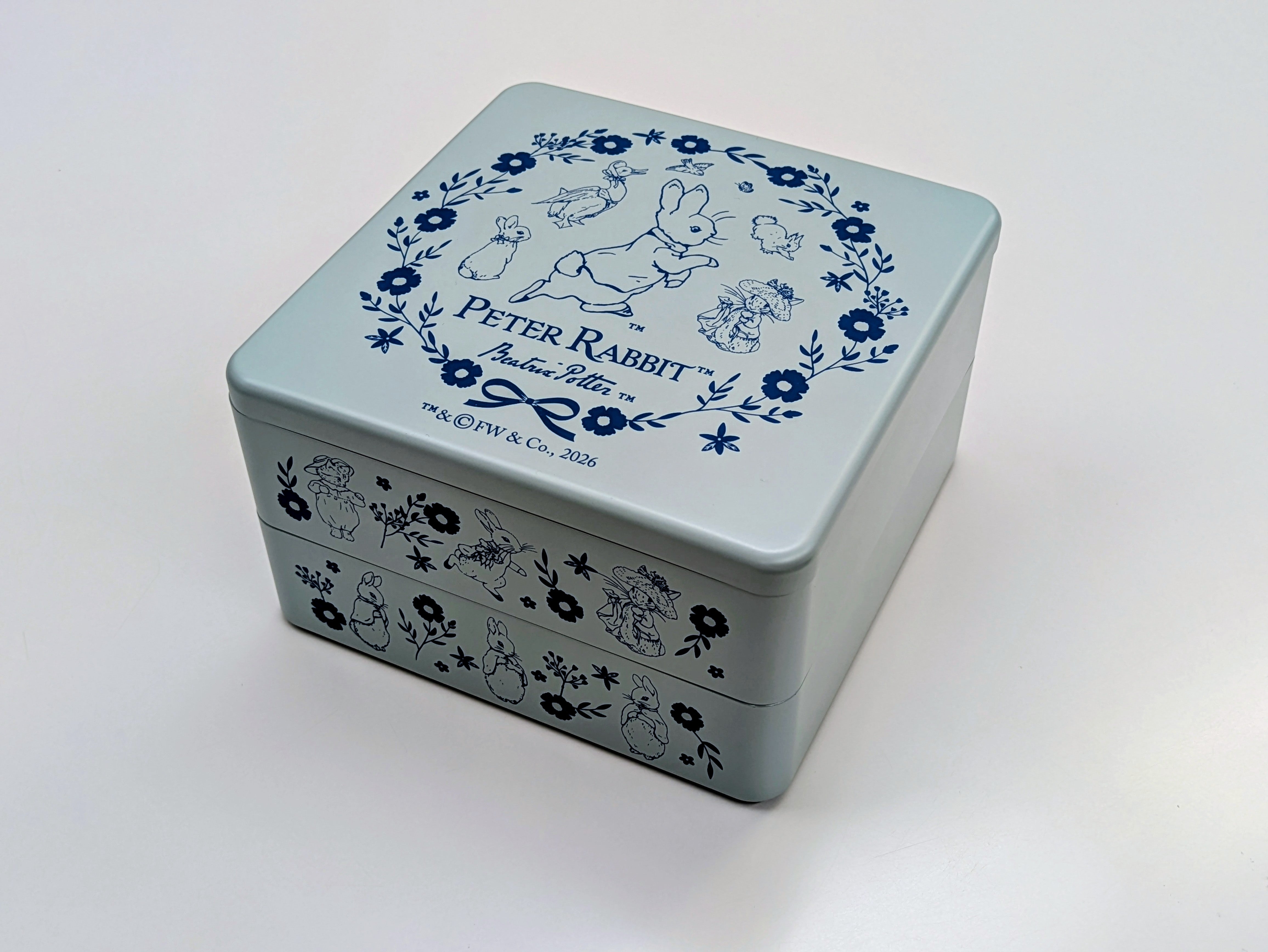 重箱クッキーセット（二段重、無地化粧箱入り）