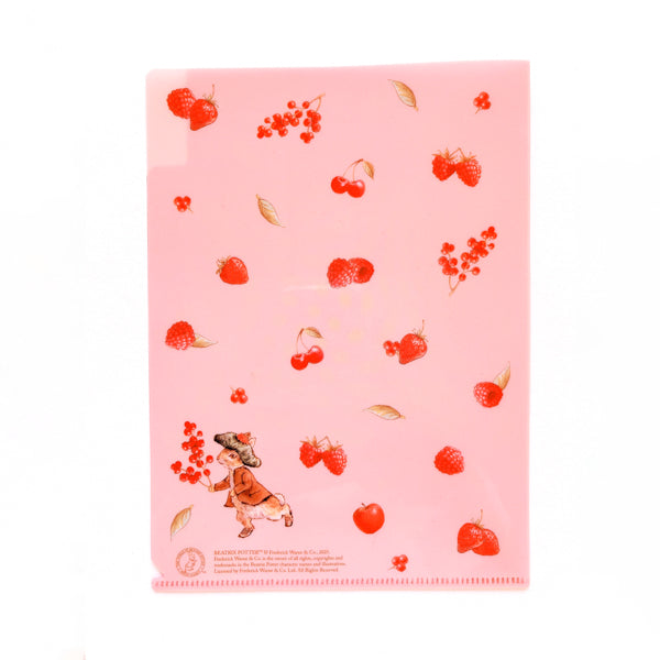 A5クリアファイル フルーツ（ピンク）