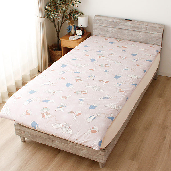 敷ふとんカバー シングルロング（フラッフ/ピンク）