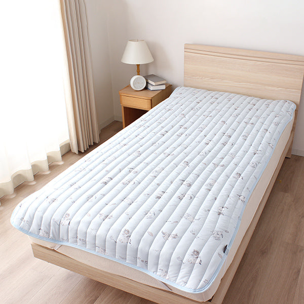 敷パッドS 洗いざらし(ミャオマーチ/サックス）