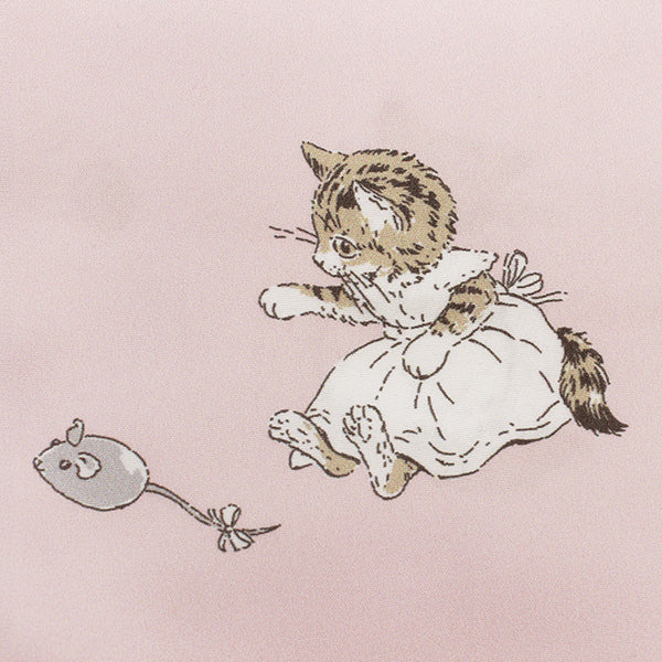 【WEB別注】巾着付き 2点セット洗いざらし(ミャオマーチ/パープル）