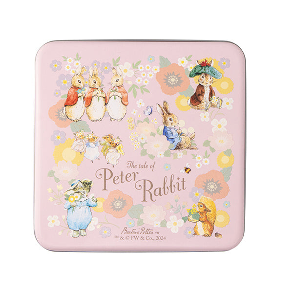 ピーターラビット(TM)スイーツ缶/ピンク （クランチチョコミルク入）