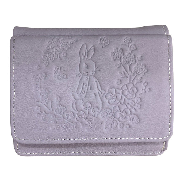 本革コンパクト財布（ラベンダー）