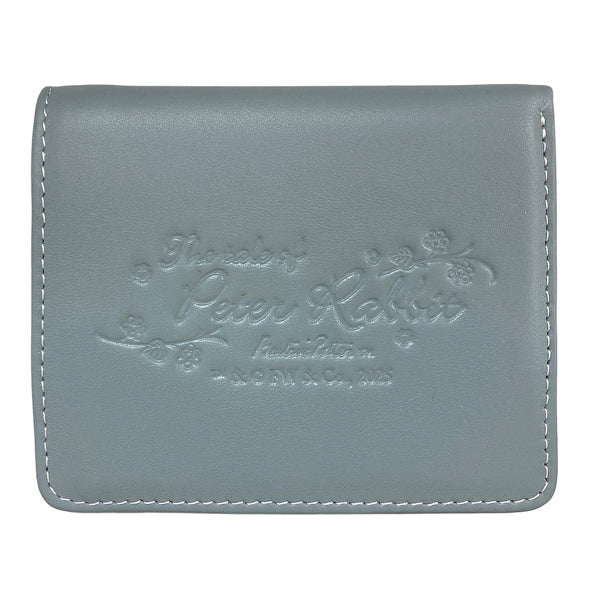 本革コンパクト財布（ブルーグレー）