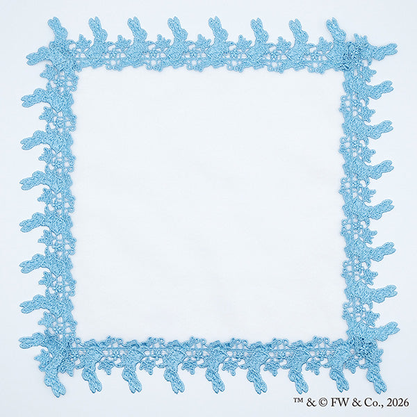 ピーターラビット(TM)近沢レースブルーハンカチ （ホワイト）