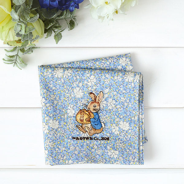 ピーターラビットTMガーデンカフェ刺繍ハンカチ カペルペッパー