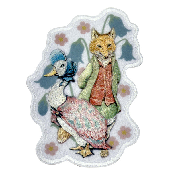 ハイクオリティ刺繍 あひるのジマイマ・きつねのトッド (シール・アイロン両用)