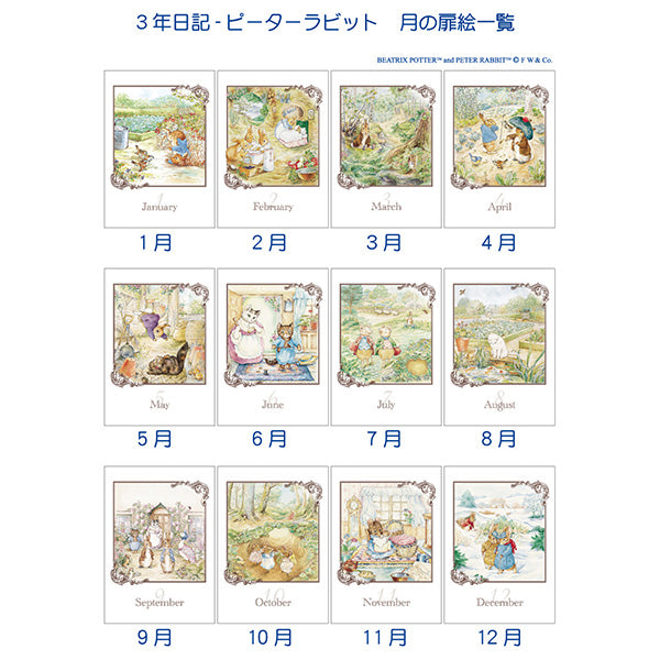 3年日記-ピーターラビット(TM)